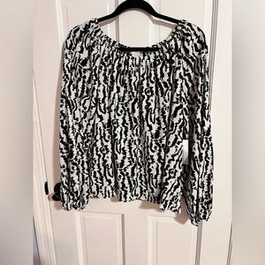 black and white blouse